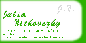 julia nitkovszky business card